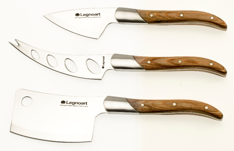 Legnoart REGGIO CK20B osteknivsæt m/3 dele - Lyst træskaft Legnoart REGGIO CK20B osteknivsæt m/3 dele - Lyst træskaft